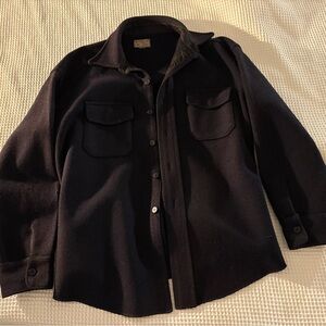 Rare Vintage Men's Blue Wool CPO Navy Melton Jacket L/XL